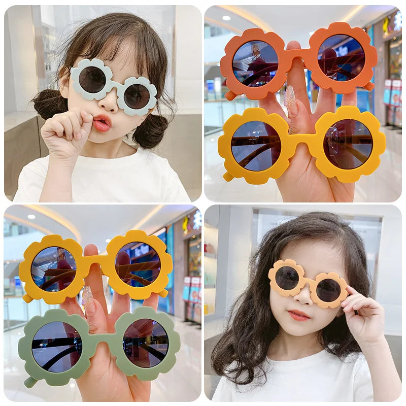 Lunettes de soleil pour bébé en forme de fleur