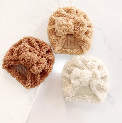 Turban pour bébé d’hiver en tissu épais