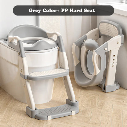 Chaise de toilettes pliable avec escalier pour enfants