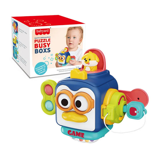 Cube de motricité montessori pingouin 6 en 1