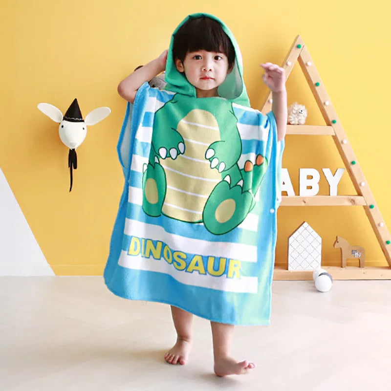 Cape de bain à capuche pour enfant