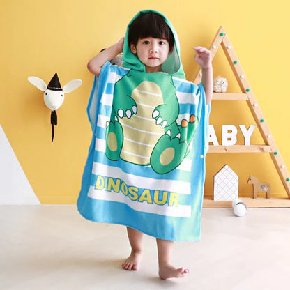 Cape de bain à capuche pour enfant