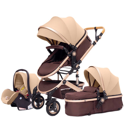 Poussette trio 3 en 1 pour bébé pliable