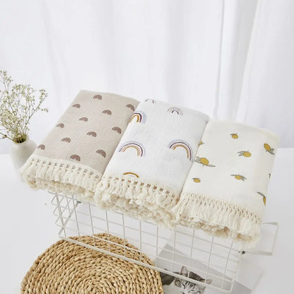 Couverture d’emmaillotage en mousseline de coton pour bébé