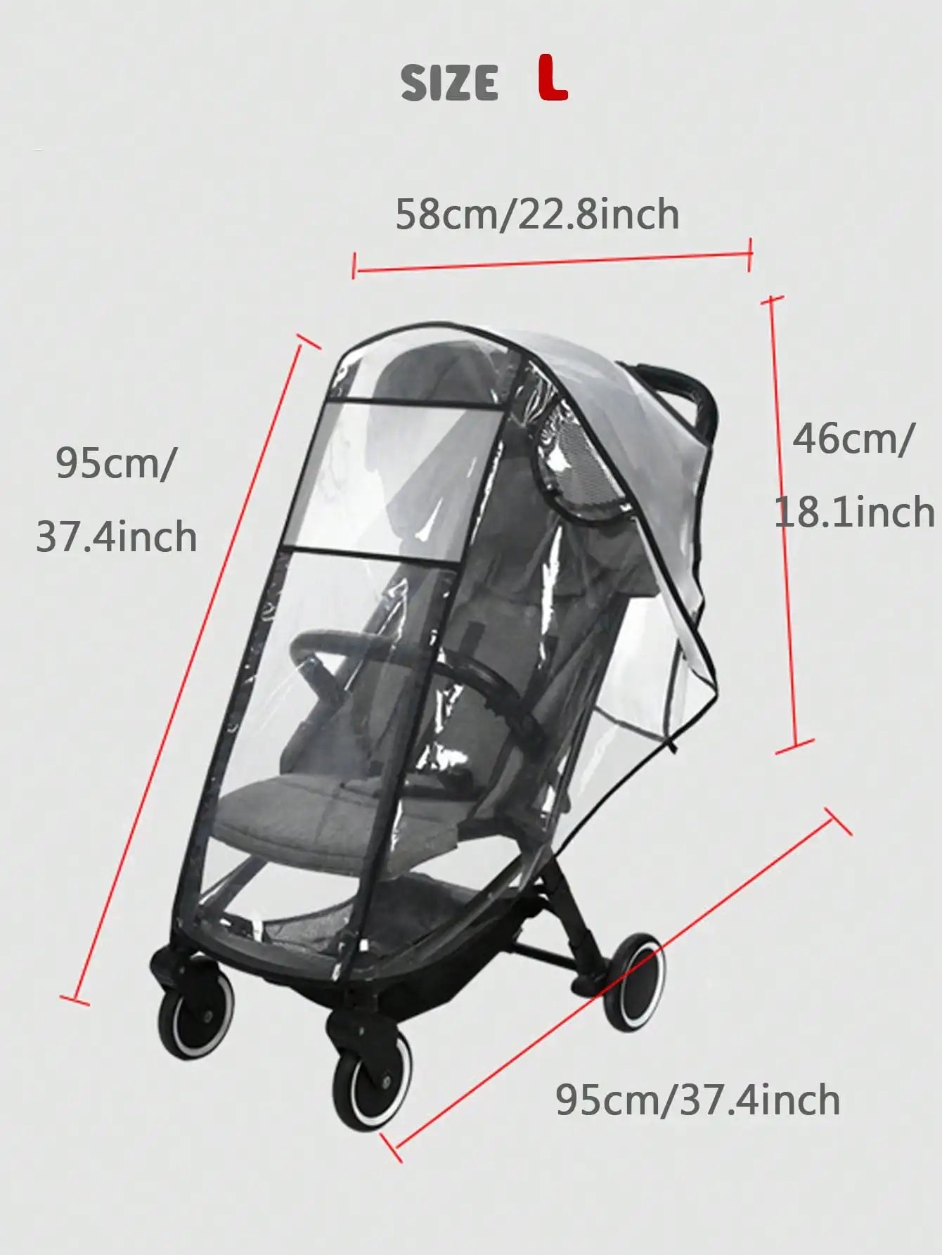Housse imperméable spécial poussette