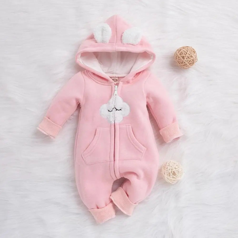 Grenouillère à capuche pour bébé
