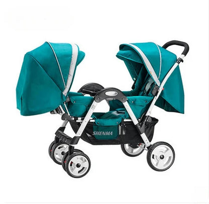 Poussette de jumeaux pliable