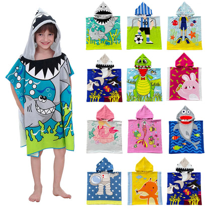 Cape de bain à capuche pour enfant