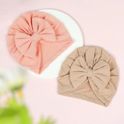 Turban en coton doux avec nœud papillon pour fille