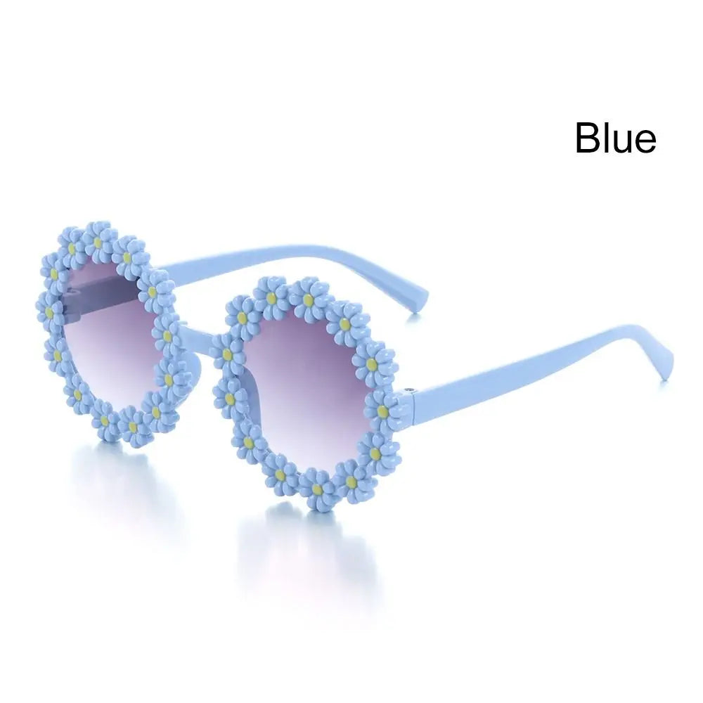 Lunette de soleil bébé ronde en forme de marguerite