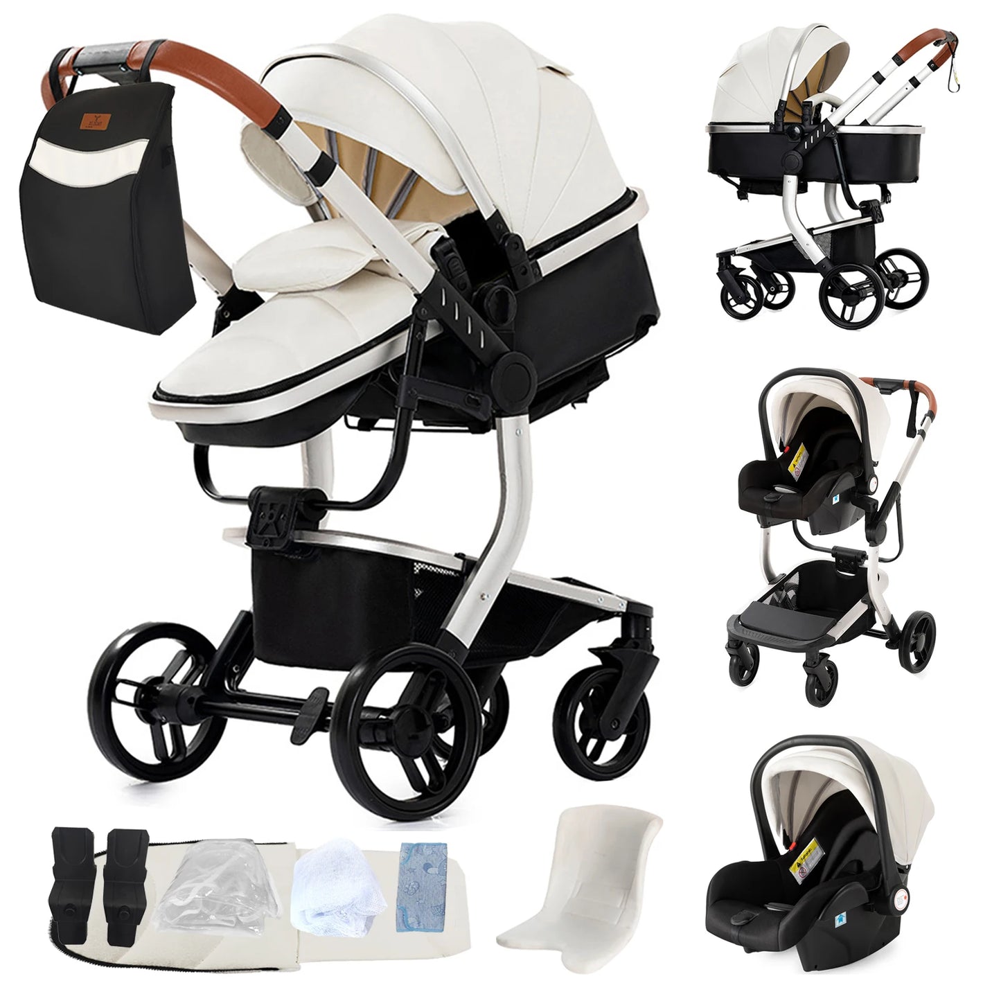Poussette de paysage haute pliable