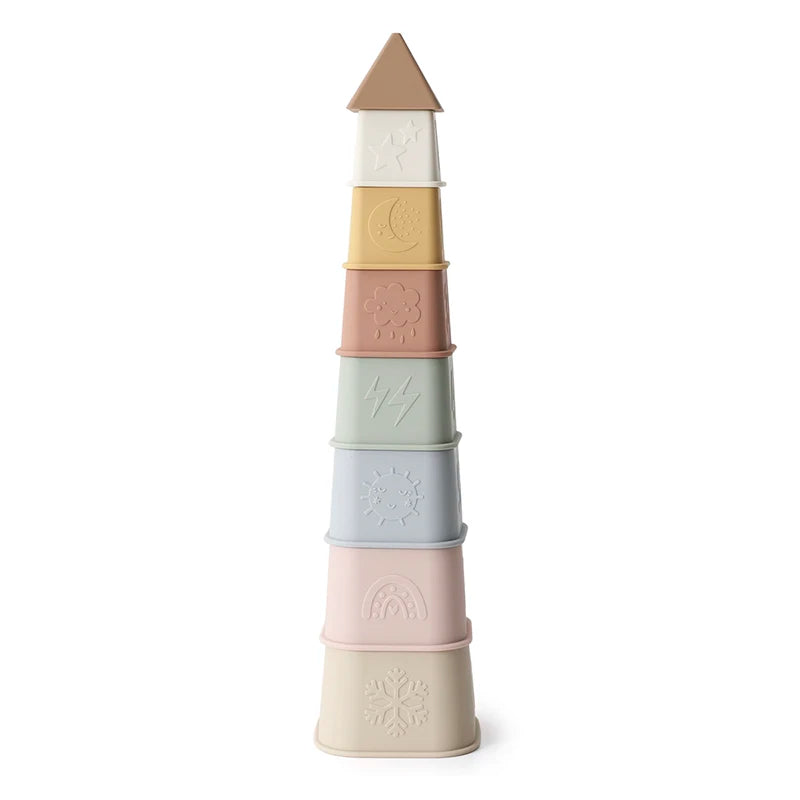 Collection de tasses empilables en silicone pour bébés