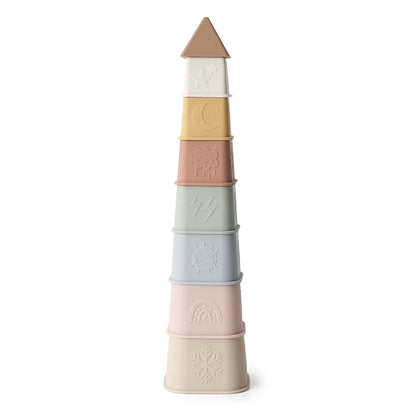 Collection de tasses empilables en silicone pour bébés