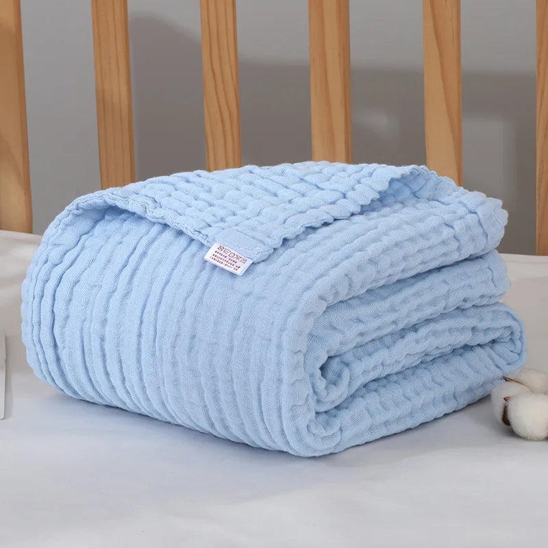 Couverture carrée en mousseline pour bébé
