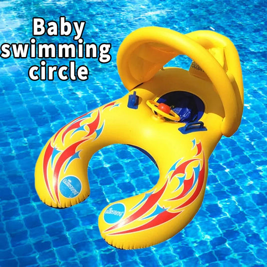 Bouée pour bébé gonflable avec ombrelle