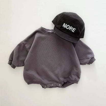 Barboteuse courte style sweat pour bébé