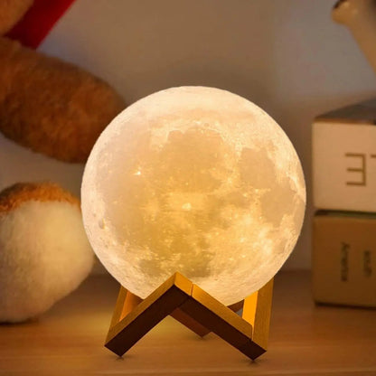 Veilleuses LED à motif lune 3D pour bébé
