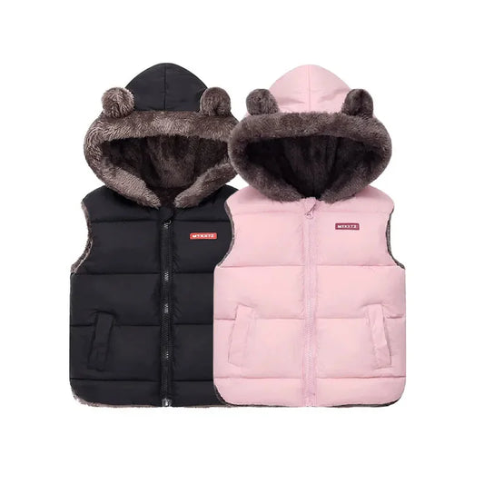 Gilet épais à capuche pour enfant