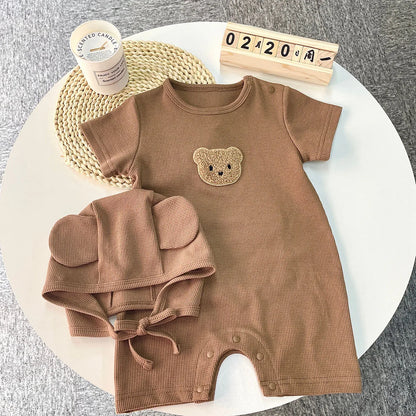 Barboteuse avec bonnet pour bébé