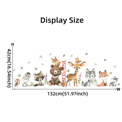 Autocollants muraux en forme d’animaux de dessin animé
