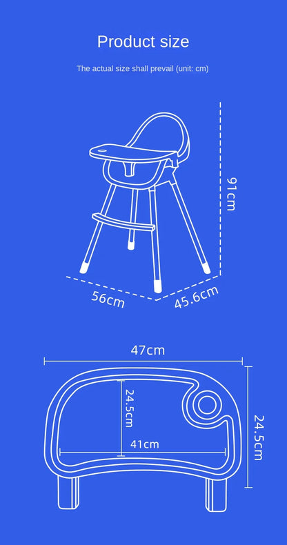 Chaise haute multifonctionnelle pour bébé