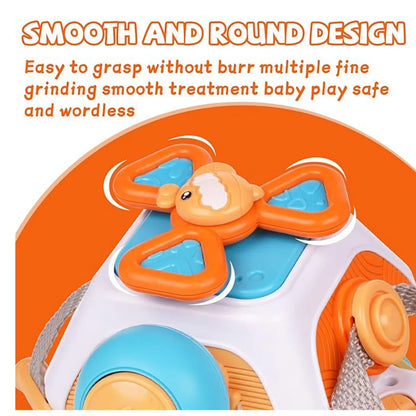 Jouet montessori sensoriel hexagone pour bébé