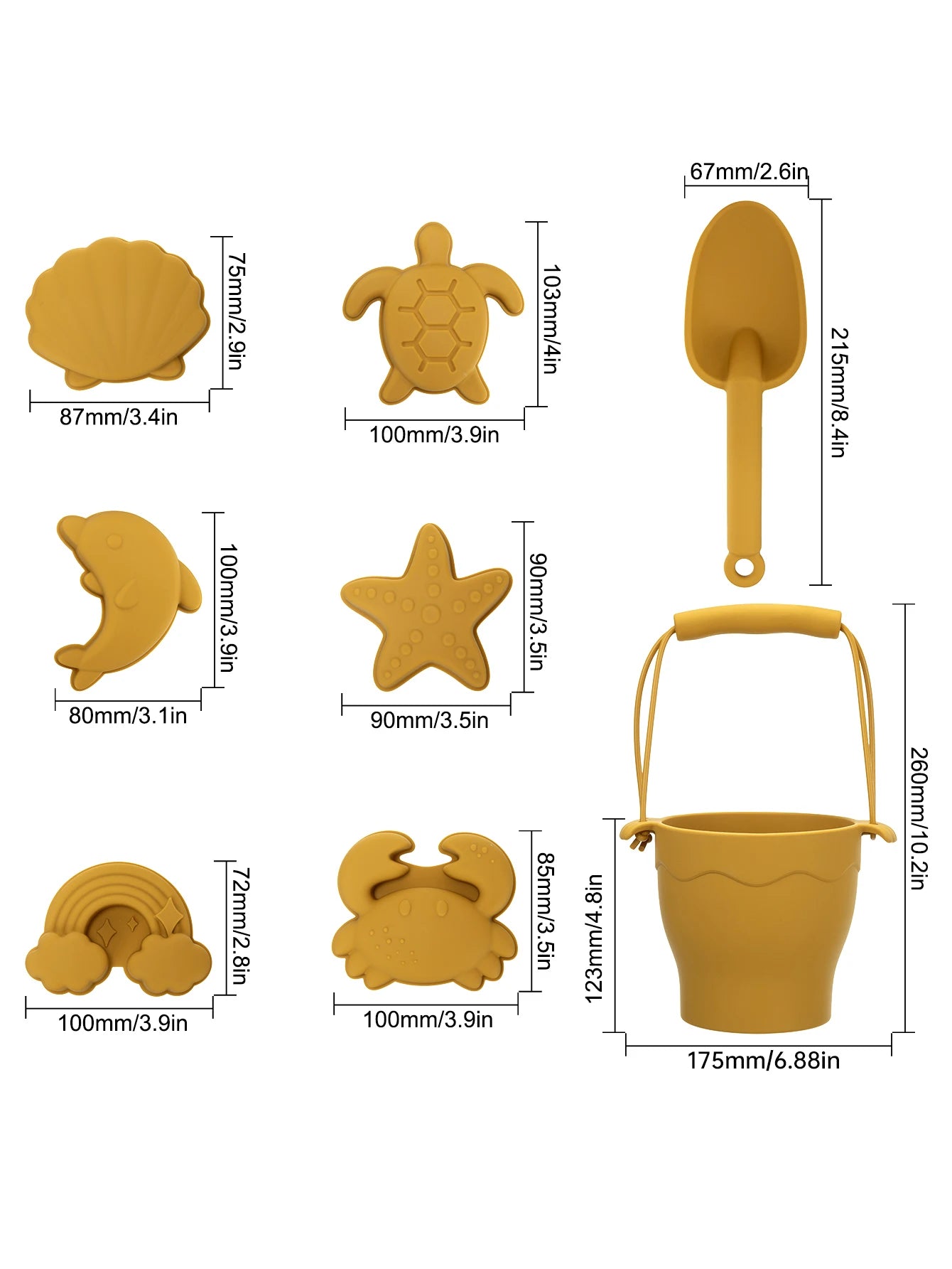 Ensemble de jouets de plage en silicone