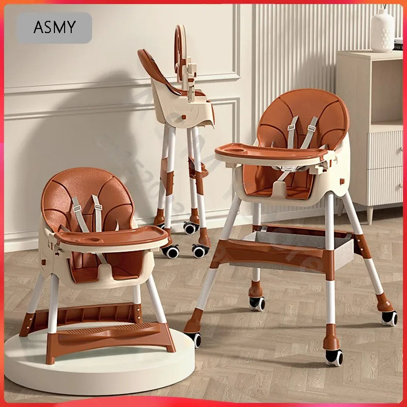Chaise bébé haute pliable et réglable