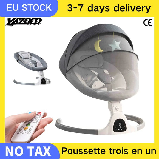 Berceau électrique et musical télécommandé pour bébé avec connexion Bluetooth