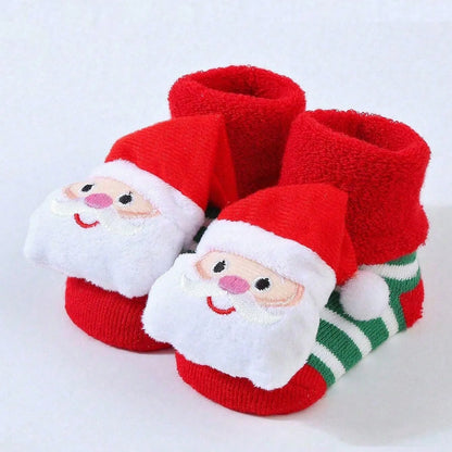 Chaussettes Père Noël en coton pour enfants
