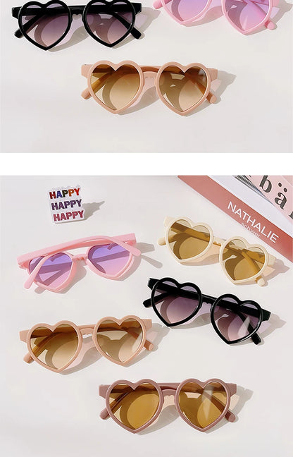 Lunette colorée avec un design en forme de coeur pour enfant