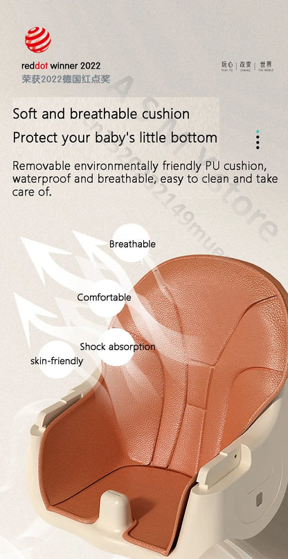 Chaise bébé haute pliable et réglable