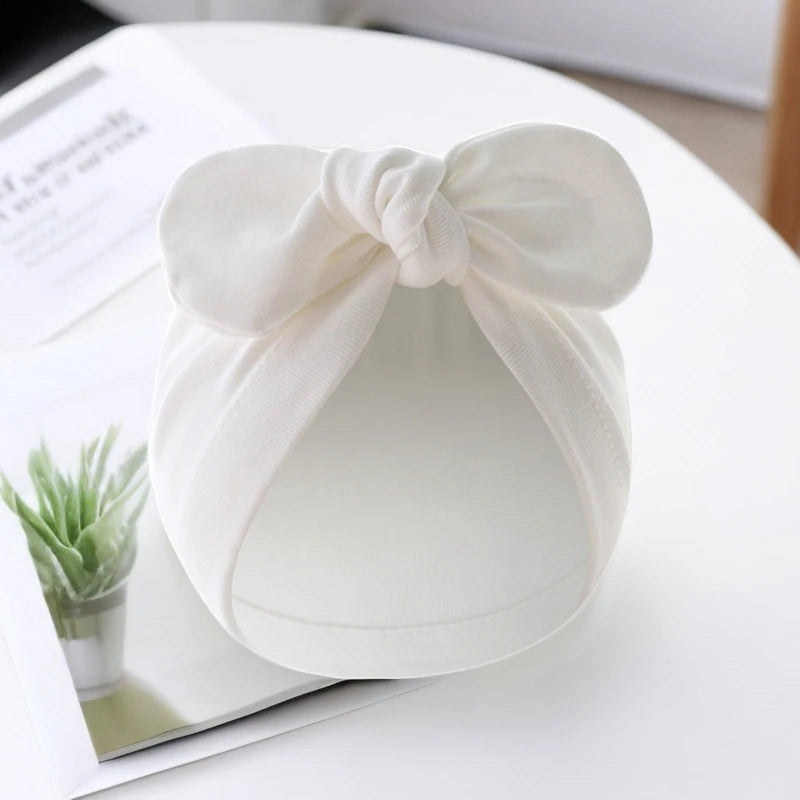 Turban élastique doux avec nœud papillon pour fille