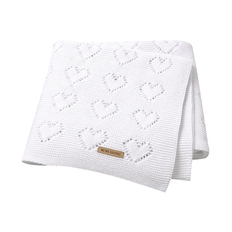 Couverture tricotée en coton pour bébé
