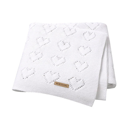 Couverture tricotée en coton pour bébé