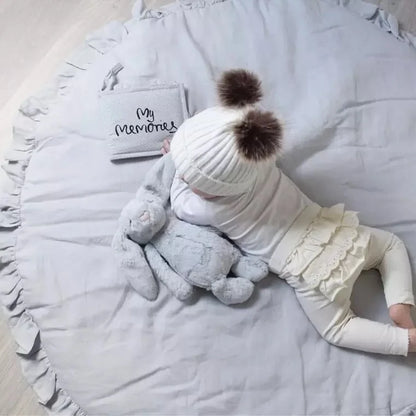 Tapis de sol bébé rond en dentelle douce