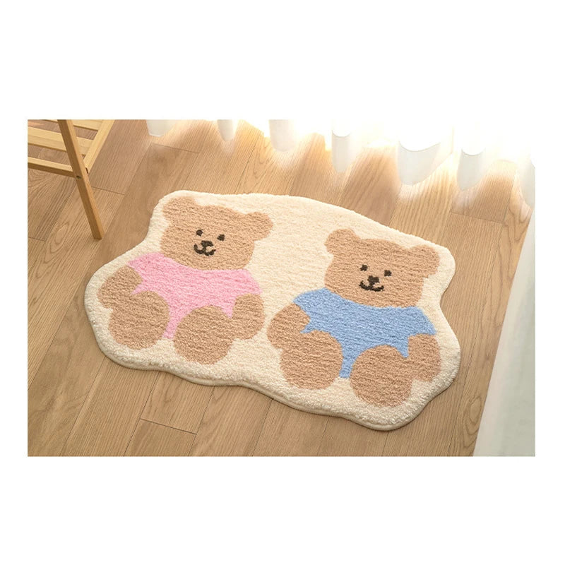 Tapis de sol bébé avec deux petits oursons mignons