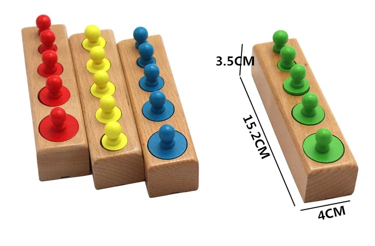 Jeux éducatifs montessori avec cylindres