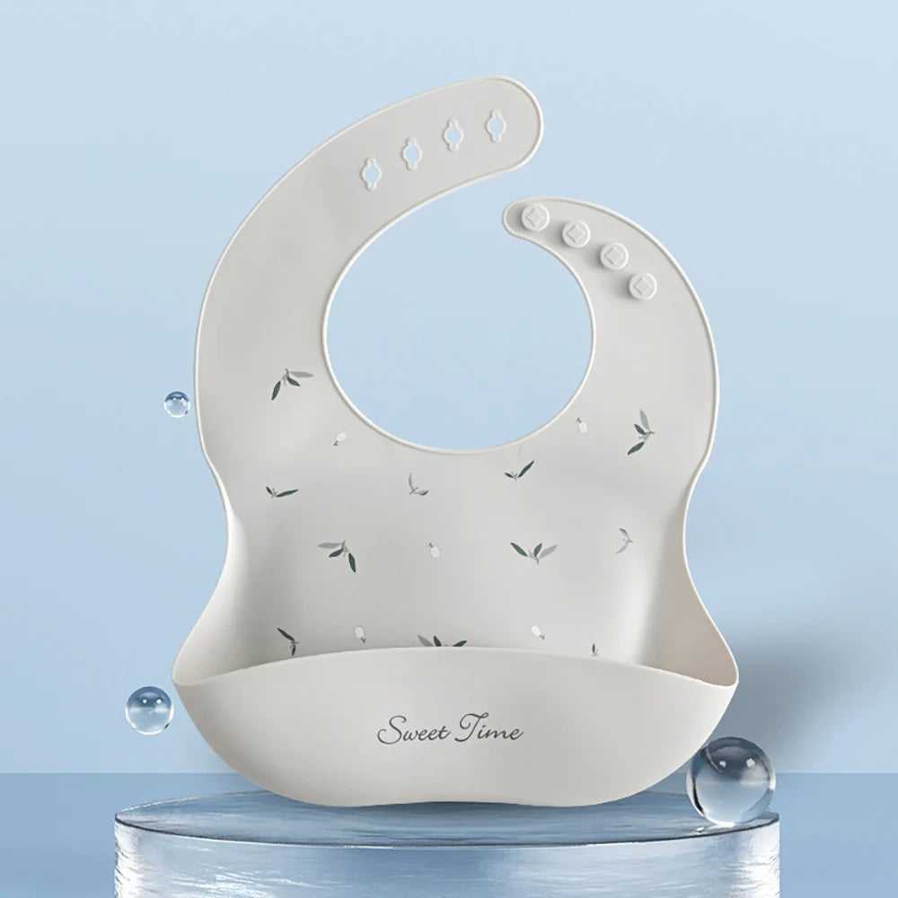 Bavoir en silicone réglable pour bébés