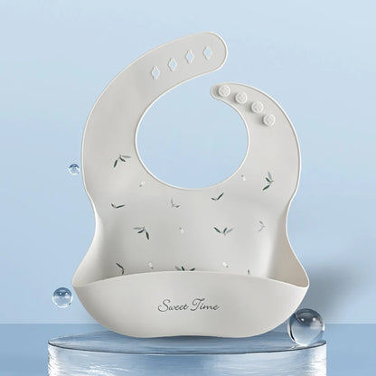 Bavoir en silicone réglable pour bébés