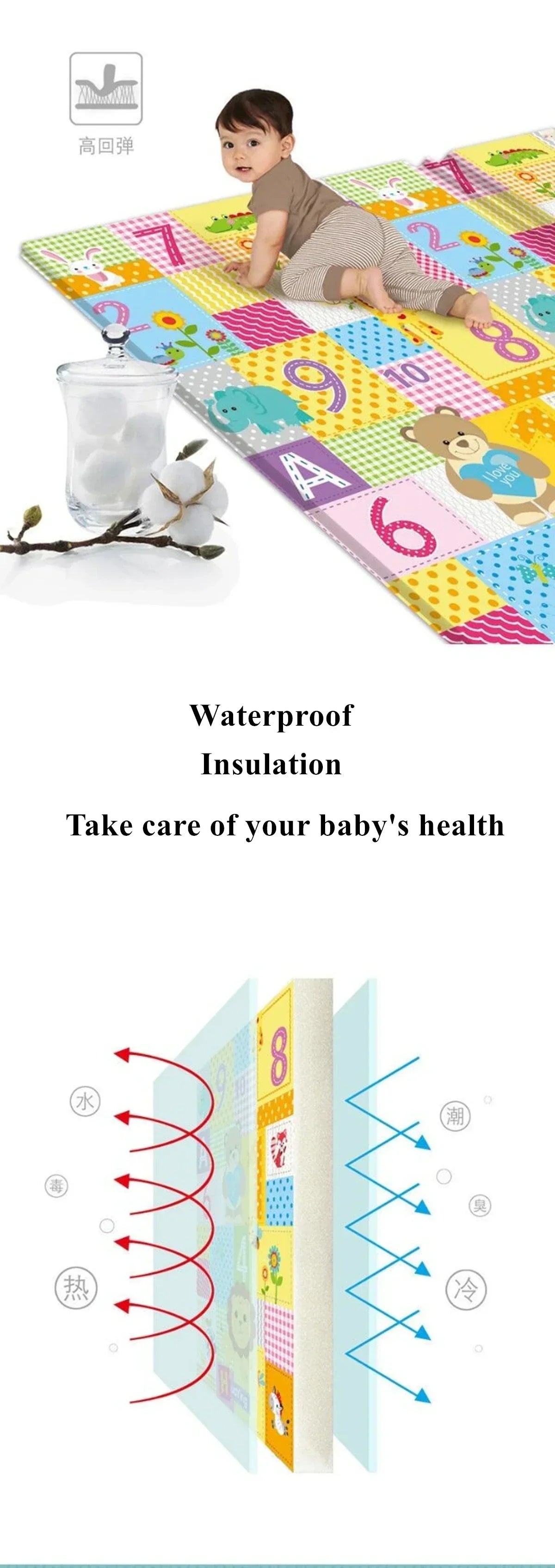 Tapis de jeu éducatif pour bébé