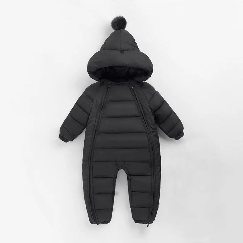 Doudoune bébé barbotteuse rouge avec capuche