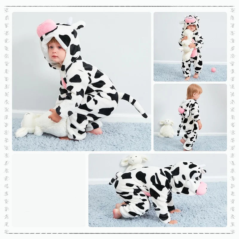 Combinaison pyjama avec une capuche à motifs d’animaux