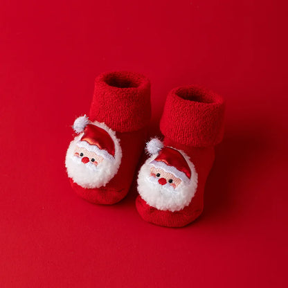 Chaussettes à motifs de noël en coton pour enfants