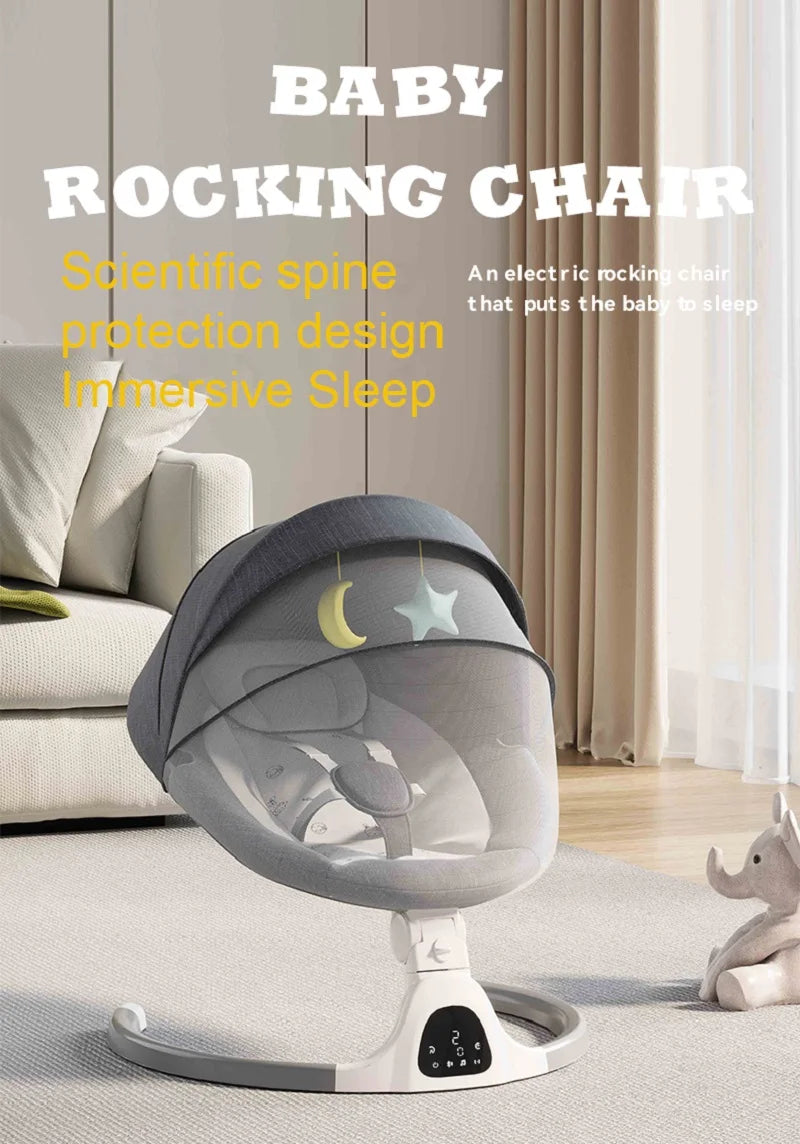 Berceau électrique et musical télécommandé pour bébé avec connexion Bluetooth