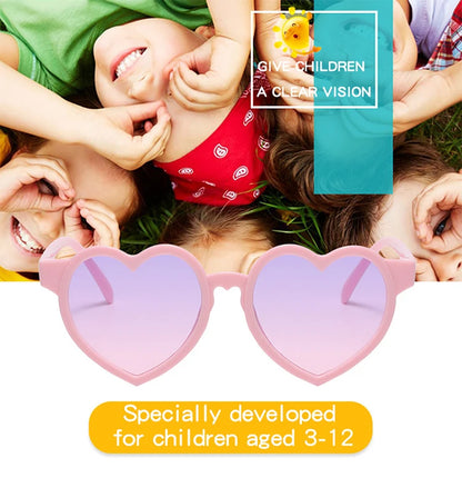 Lunette colorée avec un design en forme de coeur pour enfant