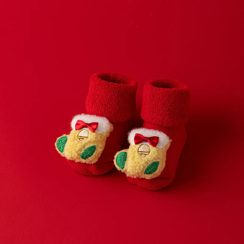 Chaussettes à motifs de noël en coton pour enfants