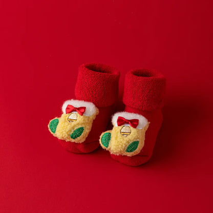 Chaussettes à motifs de noël en coton pour enfants