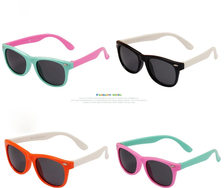 Lunettes de soleil classiques en Silicone pour enfants,