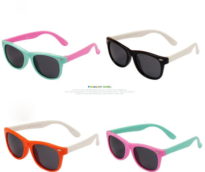 Lunettes de soleil classiques en Silicone pour enfants,